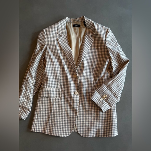 Theory Ivory Linen Blazer - Picture 5 of 10